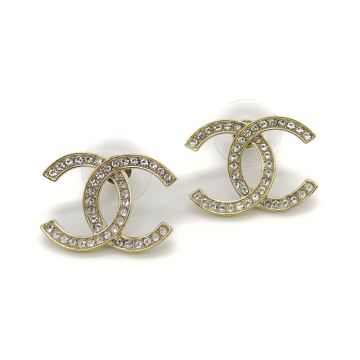 楽天市場】【中古】CHANEL シャネル ココマーク CC ラインストーン 