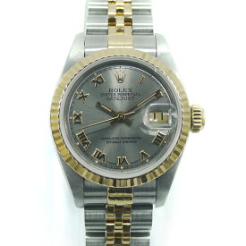 【中古】ROLEX ロレックス デイトジャスト 69173 X番 自動巻き ローマ数字 グレー文字盤 レディースウォッチ Y01960