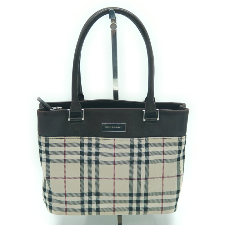 楽天市場】【中古】BURBERRY バーバリー ノバチェック柄 ハンドバッグ  