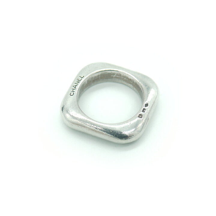 楽天市場】【中古】CHANEL シャネル シルバー925 スクエア ロゴリング 