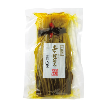 じっくり熟成させた広島菜を北海道産昆布で結んだ味わい深い古漬 安藝菜本醸漬 二本昆布 280g