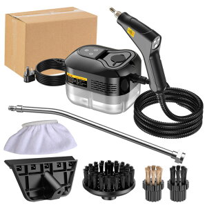 スチームクリーナー 高温 高圧 蒸気洗浄機 高温掃除機 ハンディ 小型 1L 1500W 110V 6段階調整 105℃ 消毒 除菌 ダニ駆除 消毒剤対応 窓掃除 キッチン周り 台所 キッチン エアコン 油煙 油汚れ 洗