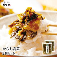 やまや からし高菜2個セット(九州 お取り寄せ グルメ おつまみ ご飯のお供 手土産 ギフト ポストお届け便)