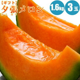 【予約】 夕張メロン 1.6kg×3玉/共撰・優の夕張メロン 北海道メロン 旬のフルーツの贈り物 フルーツ 果物