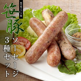 【笹豚ソーセージ3種セット】 肉ギフト 旭川発のブランド豚 ソーセージギフト