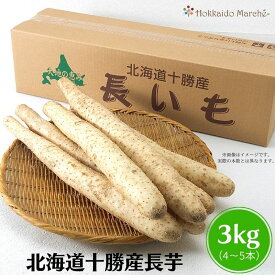 長芋 3kg（4本～5本）栄養豊富 な 長芋 買い置きにも最適な量 安心 、 安全 な 北海道産 長いも ながいも とろろ 北海道