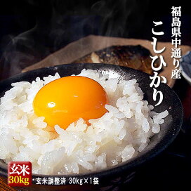 楽天市場】福島県中通り産 コシヒカリ 玄米 30kg(白米 約27kg) 令和6  