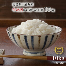 真空パック♪令和4年産 福島県中通り産 4銘柄から選べる白米10kg (5kg×2個) ※沖縄県対応不可