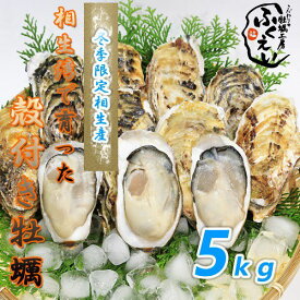 [送料無料]　殻付き 牡蠣 5kg　無選別【冷蔵便】 漁師が販売、とれたて新鮮な 殻付き カキ です。 生食用 兵庫県 相生