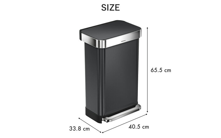 simplehuman レクタンギュラーステップカン 45L ホワイト simplehuman レクタンギュラーステップカン 45L ホワイト