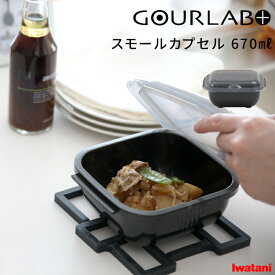 特典付き！ Iwatani 【 グルラボプラス スモールカプセル (単品) 】 イワタニ グルラボ+ 電子レンジ レンジ調理 レンジ 調理 料理 スチーマー 保存容器 調理器具 レシピ ヘルシー 食洗機対応 時短 エコ ブラック ギフト プレゼント