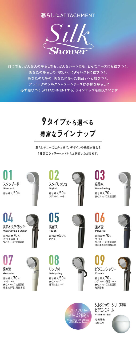 アラミック シャワー ヘッド