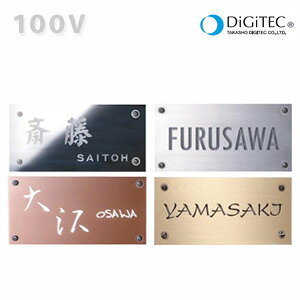 タカショー 「ディーサインメタル 100V」 ≪100×200mm≫ お好みの表札に♪ LEDライト/表札灯/玄関灯/門柱灯/照明/外壁/ネームプレート/De-sign 【100Vボルトライト】