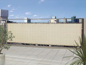 楽天市場 バルコニーシェード ベージュ 360 100cm 日よけ シェード ベランダ バルコニー 目かくし ベランダシェード 目隠し シート くらしのもり
