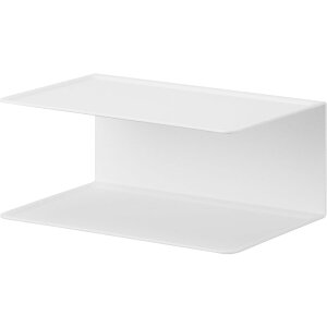 特典付き! 【 山崎実業 アメニティー収納 タワー 2段 】 tower 収納 洗面 トレー トレイ アメニティ 小物 ドライヤー 綿棒 コップ グラス 歯ブラシ ホテル 高級感 コンパクト 省スペース シン