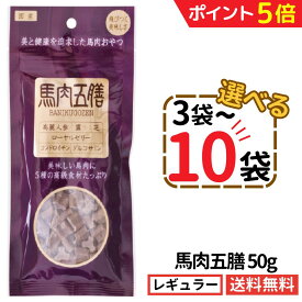 【スーパーSALE限定★P5倍+200円OFFクーポン】オリエント 馬肉五膳 レギュラー 50g【選べる3〜10袋】薬膳 漢方 馬肉 高麗人参 ローヤルゼリー 犬 犬用 おやつ ドッグフード トッピング トリーツ 小型犬 中型犬 大型犬 子犬 成犬 シニア犬 ペット orient 全犬種 全年齢