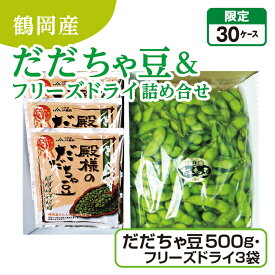鶴岡産 だだちゃ豆＆フリーズドライ詰め合せ だだちゃ豆500g・フリーズドライ3袋 産地直送 送料無料
