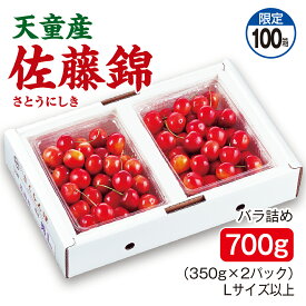 さくらんぼ 天童産 佐藤錦 バラ詰め700g（350g×2パック） Lサイズ以上 産地直送 送料無料