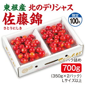 さくらんぼ 東根産 北のデリシャス 佐藤錦 バラ詰め700g（350g×2パック） Lサイズ以上 産地直送 送料無料