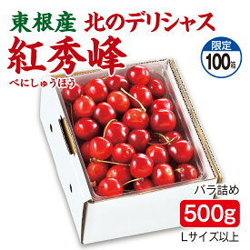さくらんぼ 東根産 北のデリシャス 紅秀峰 バラ詰め500g Lサイズ以上 産地直送 送料無料