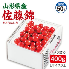 さくらんぼ 山形県産 佐藤錦 バラ詰め400g Lサイズ以上 産地直送 送料無料