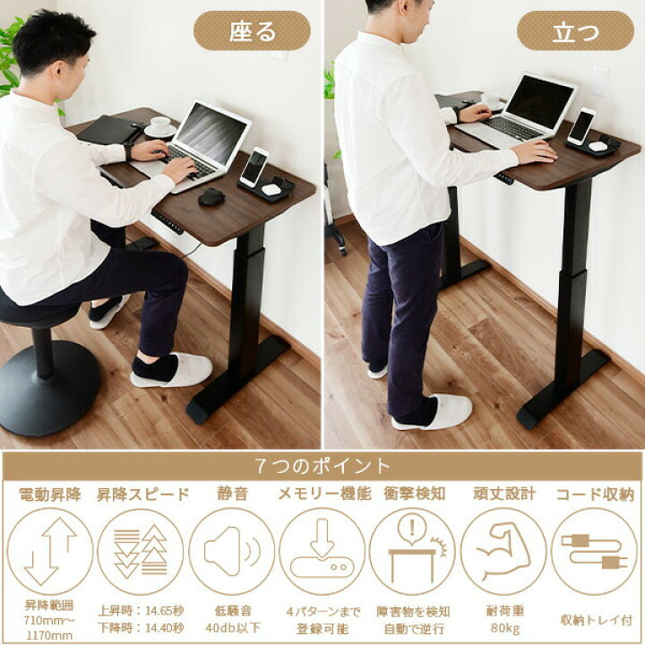 楽天市場】電動 昇降デスク メモリー機能付き 2モーター 幅100/120/140 