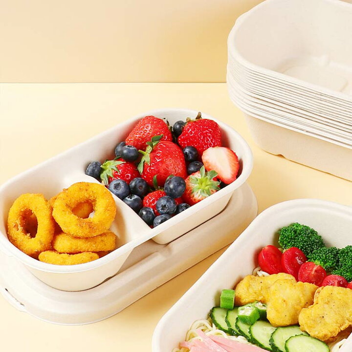 楽天市場】フードパック 弁当箱 使い捨て 透明蓋 お弁当 50個セット 