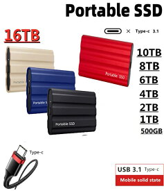 SSD 1TB 外付 ポータブルSSD 外付けハードディス USB-A/USB-C両対応 500GB 超薄型ポータブル ハードディスク 2TB USB3.1 Type-C 対応 スマホ互換可 耐衝撃