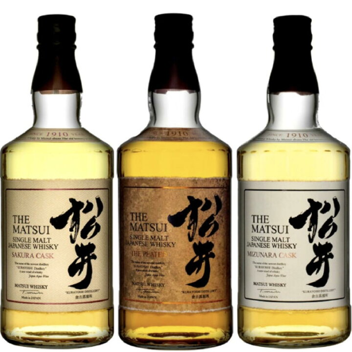 楽天市場】ジャパニーズウィスキー 松井 ピュアモルト 3種飲み比べ 