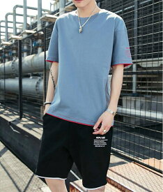 上下セット Tシャツ 短パン セットアップ 2点セット 半袖 メンズ 上下 夏 涼しい 部屋着 ルームウェア トップス ボトムス ショートパンツ ズボン カジュアル