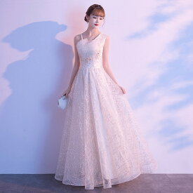 星空 キラキラ 結婚式 パーティードレス ブライズメイド ドレス 花嫁 フォーマル ドレス 演奏会ロングドレス お誕生日 披露宴 卒業式 お呼ばれ 二次会 ワンピース ドレス 二次会