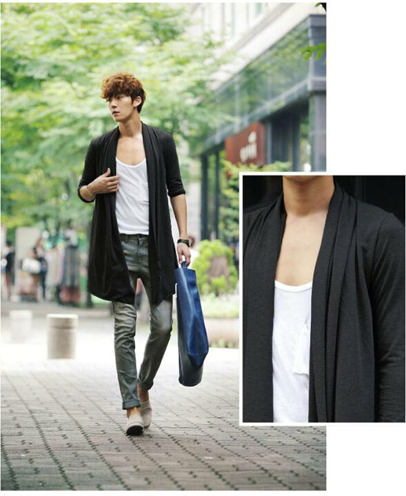 楽天市場 カーディガン メンズ ロングカーディガン コーディガン カーデ ロング丈 薄手 無地 ライトアウター 羽織り オシャレ 春夏秋 秋服 秋物 日焼け防止 レイヤード コーデ ジャケットメール便限定 Yanagiya