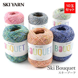 毛糸 まとめ買い 10玉 サマーヤーンリネン カスリ / SKI YARN(スキー毛糸) スキーブーケ 春夏