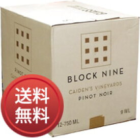【送料無料】【箱買い／まとめ買い】 ブロック ナイン ピノ ノワール "ケイデンズ ヴィンヤード" カリフォルニア [1ケース（12本）／現行年] （正規品） Block Nine Pinot Noir Caiden's Vineyard [赤ワイン][アメリカ][カリフォルニア][同梱不可][750ml×12]
