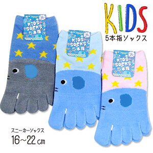 �ܖ{�w�\�b�N�X[�q���p�L�b�Y�C��]16-22cm �����ƂɃ����S�������]�E���� 5�{�w�X�j�[�J�[�\�b�N�X �\����100�� �L�b�Y�X�j�[�J�[�\�b�N�X 5�{�w�\�b�N�X �����yRCP�z(26L)