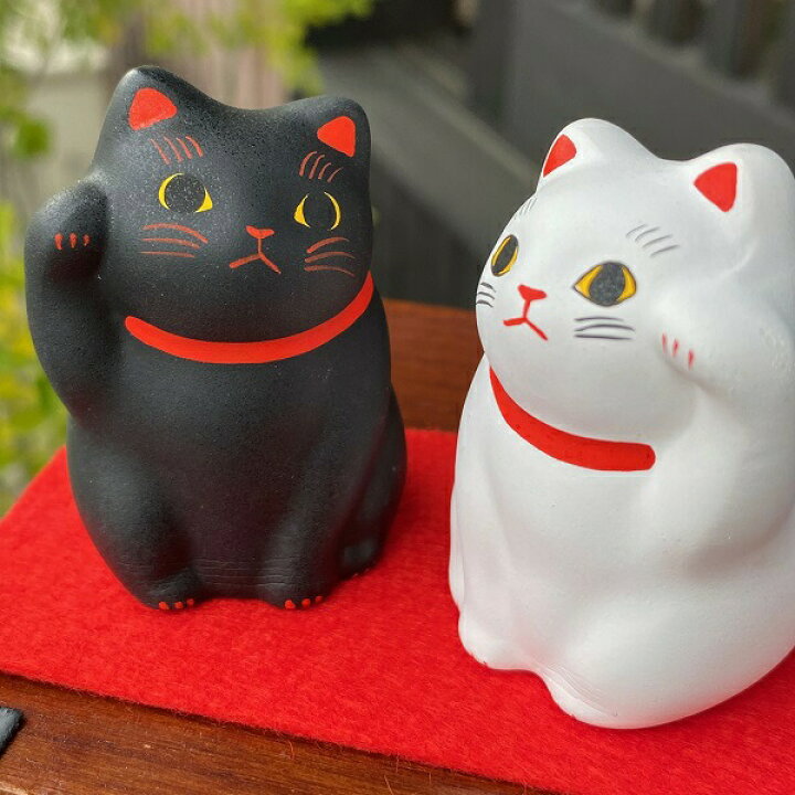 楽天市場】御歳暮 お年賀 猫雑貨 置物 猫グッズ ハンドメイド「白黒 