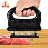 楽天1位！【動画あり】 肉筋切り器 ミートテンダライザー 48本刃仕様 ジャカード 保護カバー付き キッチ…