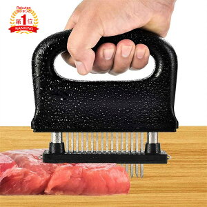 楽天1位! 即納「動画あり」 肉筋切り器 ミートテンダライザー 48本刃仕様 ジャカード 保護カバー付き キッチン 肉刺し ステンレス製 肉たたき お肉を柔らかく 錆びにくい ステーキ かつ