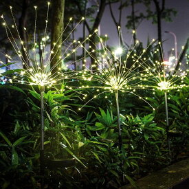 ガーデンライト ソーラーライト パスライト ソーラー充電 芝生ランプ 2本セット 花火ライト 防水 センサーライト 庭園ライト 埋め込み式 ガーデン 庭 芝生 公園に適応 飾りライト