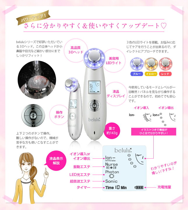 楽天市場】お買い物マラソン 美顔器セット【New美ルル belulu  
