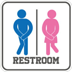 017 トイレ用 |アメリカンステッカー スーツケース シール ステッカー 耐水 耐紫外線 屋外用 カリフォルニアステッカー バンパーステッカー