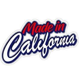 050 MADE IN CALIFORNIA｜アメリカンステッカー スーツケース シール ステッカー 耐水 耐紫外線 屋外用 カリフォルニアステッカー バンパーステッカー カリフォルニア製