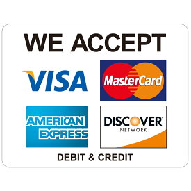 070 クレジットカード使えます。 WE ACCEPT ｜アメリカンステッカー スーツケース シール ステッカー 耐水 耐紫外線 屋外用 カリフォルニアステッカー バンパーステッカー