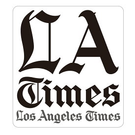 299　LA Times｜アメリカンステッカー スーツケース シール ステッカー 耐水 耐紫外線 屋外用 カリフォルニアステッカー バンパーステッカー タイムズ 米国紙 新聞 NEWSPAPER