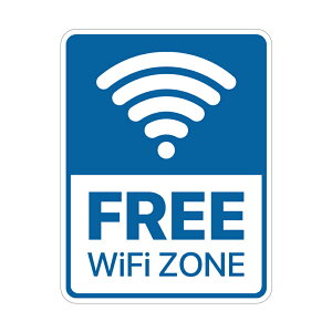 383 Free Wi-Fi ZONE アメリカンステッカー スーツケース シール ステッカー 耐水 耐紫外線 屋外用 カリフォルニアステッカー バンパーステッカー