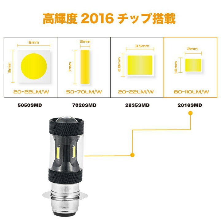 楽天市場 P15d Ledヘッドライト Ph7 Ledバイク ライト バイク用ledヘッドライト Ledバルブ Hi Lo 無極性 直流 9v 32v 3000lm ライトバルブ ヘッドランプ オートバイ 二輪車用 防水 高輝度 車led ゴールデンイエロー 1年保証 長寿命 純正交換用 Zkuro