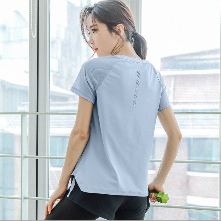 楽天市場】【送料無料】スポーツTシャツ レディース 女性 ヨガウェア 