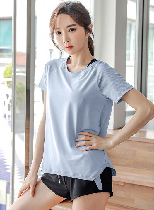 楽天市場】【送料無料】スポーツTシャツ レディース 女性 ヨガウェア 