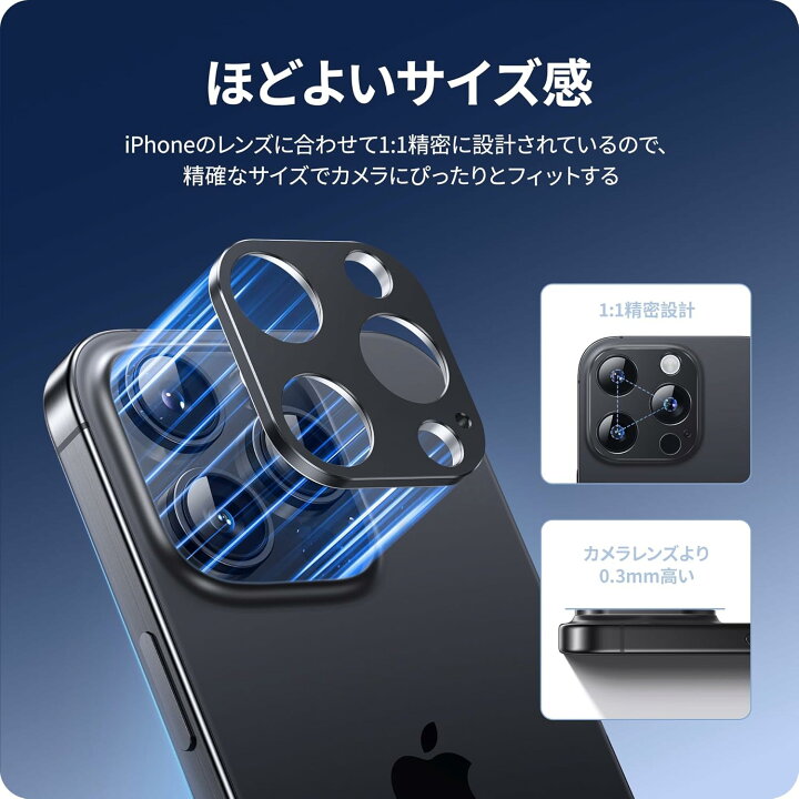 楽天市場】iPhone16Pro/16ProMax/15Pro/15ProMax/14Pro 用 カメラ保護 