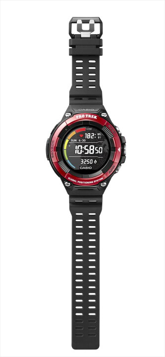 楽天市場】カシオ スマートウォッチ WSD-F21HR-RD 心拍計測 GPS 地図  